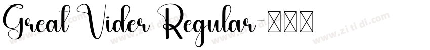 Great Vider Regular字体转换